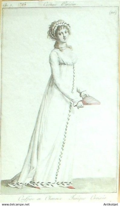 Costume Parisien 1798 an 7 #110 (eau forte) Tunique croisée