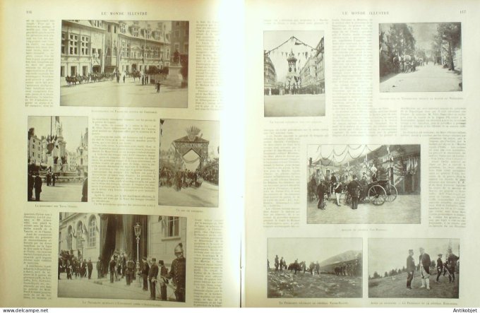 Le Monde illustré 1897 n°2107 Cherbourg (50) Fresnes (94) Grenoble (38) Treignac (19) Lachaud