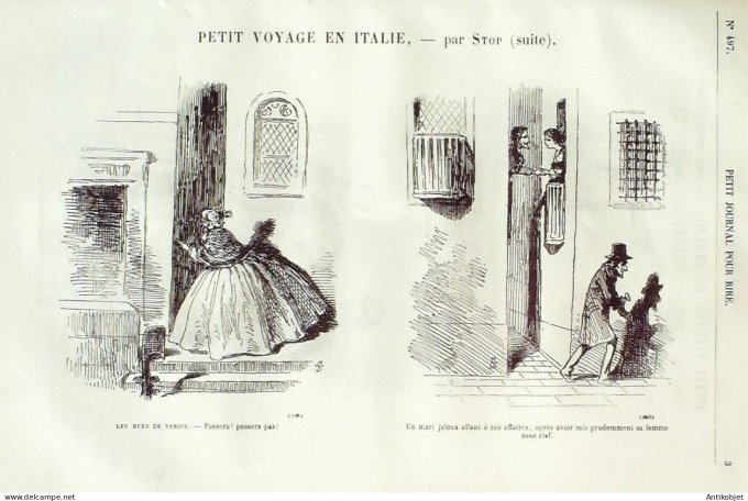 Petit journal pour Rire 1864 # 497 Petit voyage en Italie Stop