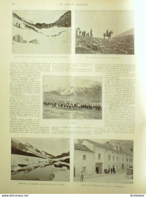 Le Monde illustré 1897 n°2107 Cherbourg (50) Fresnes (94) Grenoble (38) Treignac (19) Lachaud