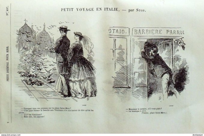 Petit journal pour Rire 1864 # 497 Petit voyage en Italie Stop
