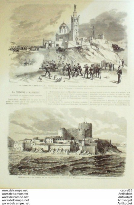 Le Monde illustré 1871 n°743 Allemagne Hambourg Teutonia Marseille (13) Nd Garde If Issy (92) Anglet