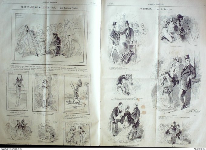 Le Journal Amusant 1870 #  751 Croquis equestres par Thirion