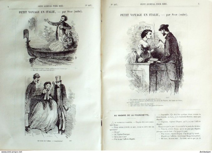 Petit journal pour Rire 1864 # 497 Petit voyage en Italie Stop