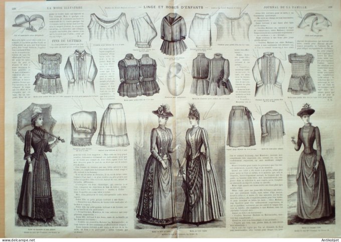 Journal + Patron Mode illustrée  1889 # 29 (with Pattern)