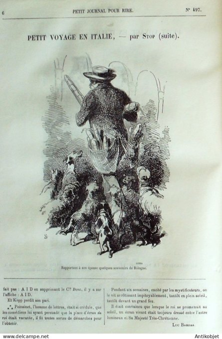 Petit journal pour Rire 1864 # 497 Petit voyage en Italie Stop