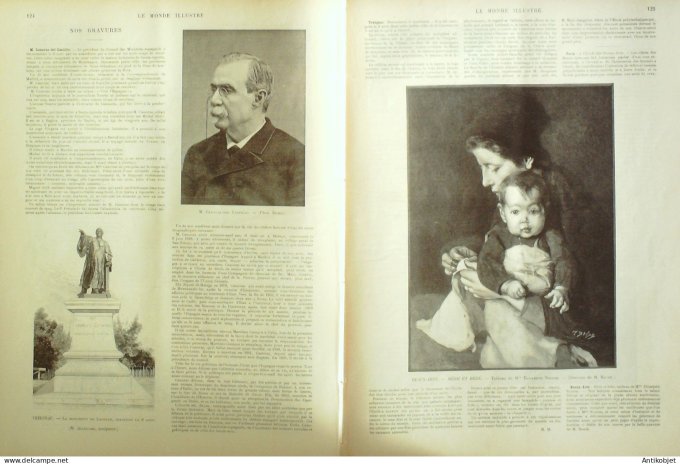 Le Monde illustré 1897 n°2107 Cherbourg (50) Fresnes (94) Grenoble (38) Treignac (19) Lachaud