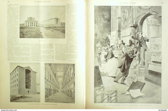 Le Monde illustré 1897 n°2107 Cherbourg (50) Fresnes (94) Grenoble (38) Treignac (19) Lachaud