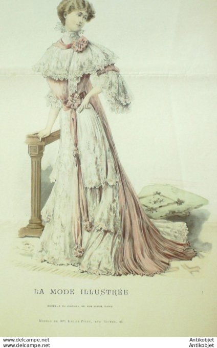 Gravure Mode illustree 1903 # 42 (Old Fashion plate) rare