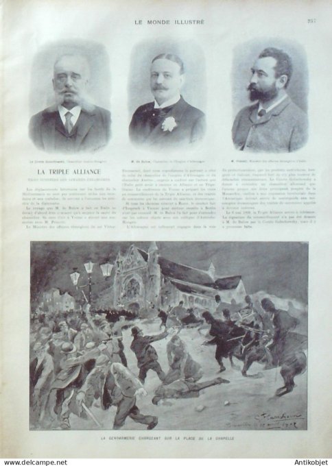 Le Monde illustré 1902 n°2351 Egypte Massouah Italie fête Lecco Bruxelles Cecil Rhodes