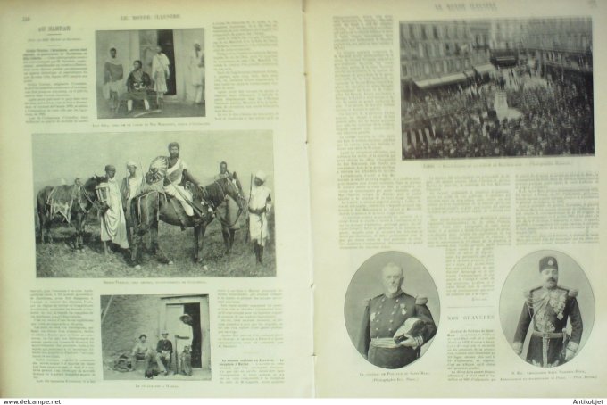 Le Monde illustré 1897 n°2095 Dreux (28) Palerme Aumale Ethiopie ras Makonnen Harrar