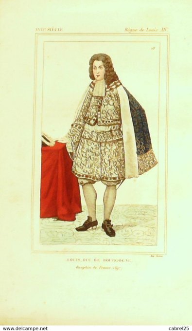 Louis Duc De Bourgogne Dauphin France 1697 17ème 1852