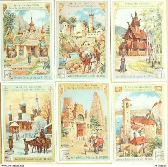 Chromo Liebig Sang  821 Lieux de Culte (1905)