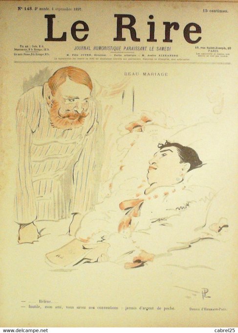 Le Rire 1897 n°148 Hermann Lebègue Huard Steinlen Guydo Puppett Tilly