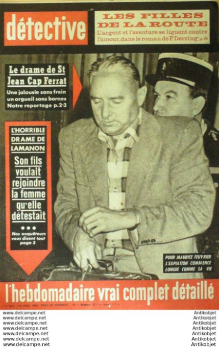 Détective 1963 # 877 St-Jean-Cap-Ferrat Lamanon Sacy-le-Grand Mouy
