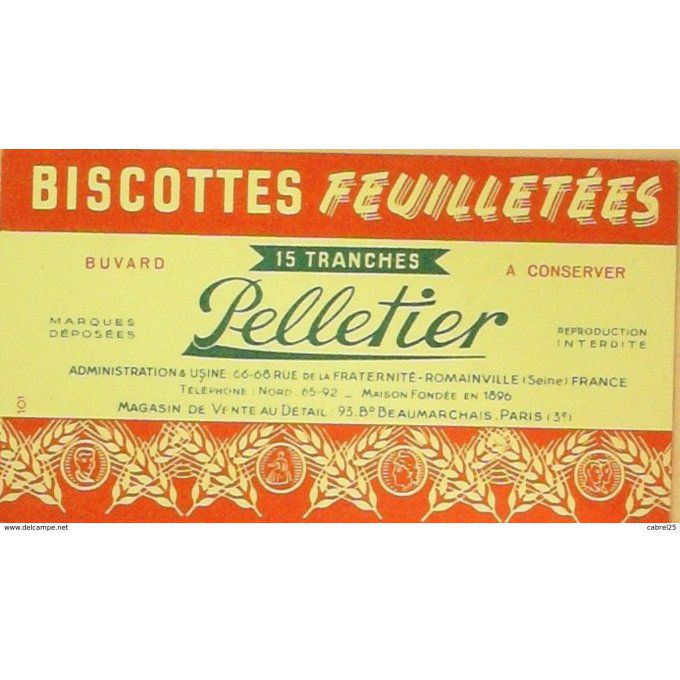 Buvard PELLETIER Biscotte