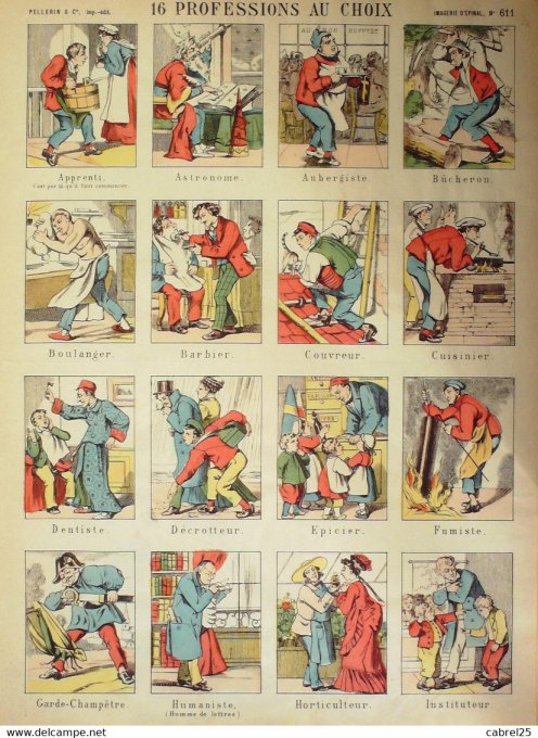 Seize Professions Au Choix (Pellerin d'epinal)