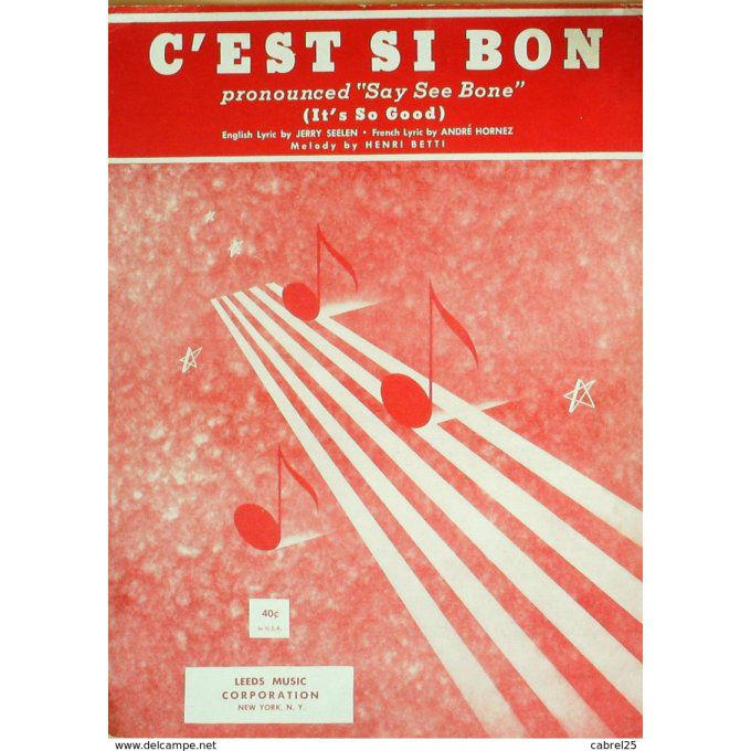 SEELEN JERRY/BETTI HENRI-C'EST SI BON-1947
