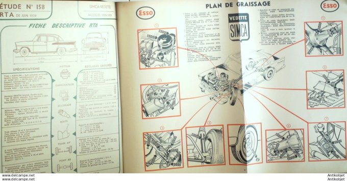 R.T Automobile Simca Vedette régulateur Crouzet Sebem 158 # 1959