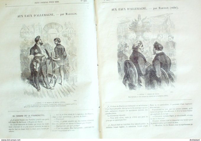 Petit journal pour Rire 1863 # 447 Aux Eaux d'Allemagne Marcelin