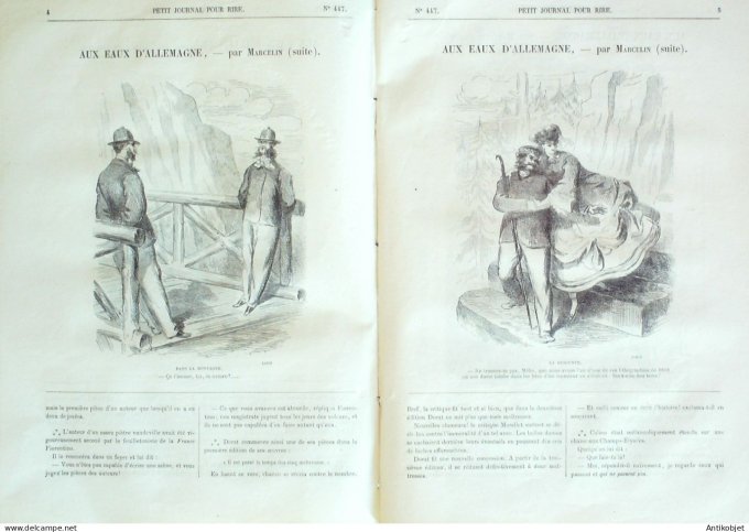 Petit journal pour Rire 1863 # 447 Aux Eaux d'Allemagne Marcelin