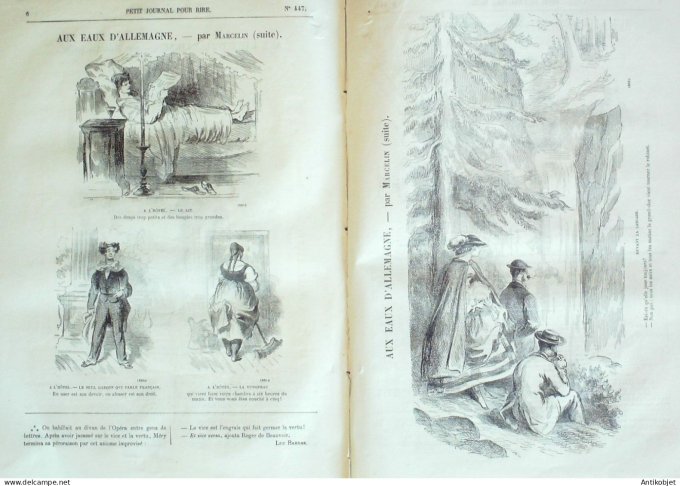 Petit journal pour Rire 1863 # 447 Aux Eaux d'Allemagne Marcelin