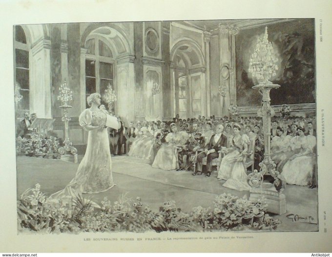 L'illustration 1896 n°2799 Sèvres (92) Chalons (51) Russie Pont Alexandre III Impératrice Alexandra 