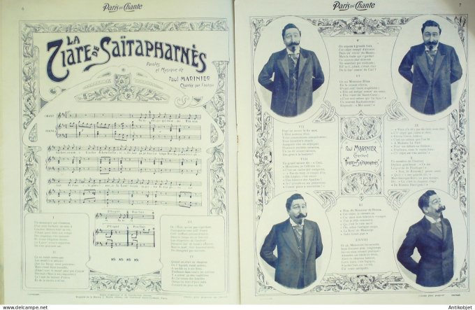 Paris qui chante 1903 n° 19 Favart Caribert Marinier Alberthal Angèle Moreau