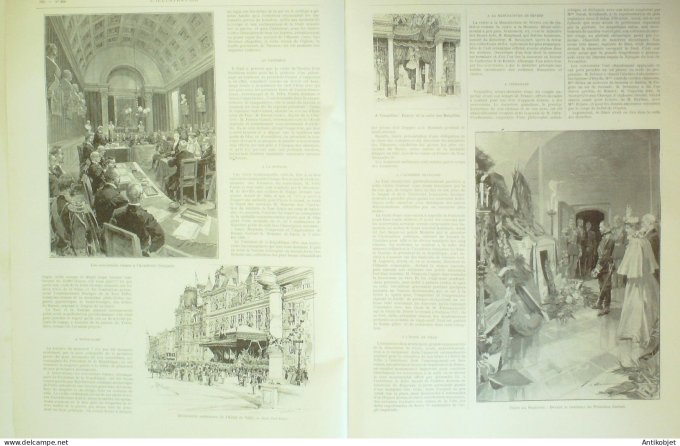 L'illustration 1896 n°2799 Sèvres (92) Chalons (51) Russie Pont Alexandre III Impératrice Alexandra 