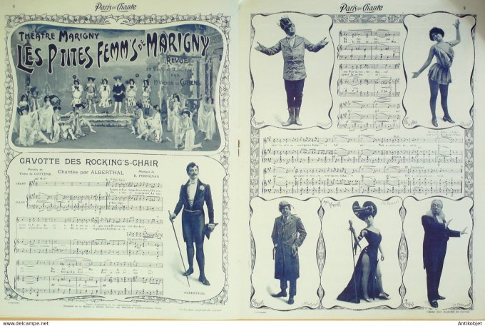 Paris qui chante 1903 n° 19 Favart Caribert Marinier Alberthal Angèle Moreau