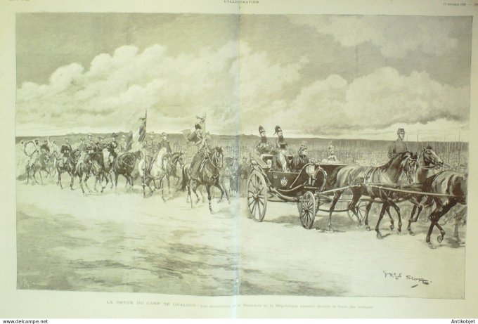 L'illustration 1896 n°2799 Sèvres (92) Chalons (51) Russie Pont Alexandre III Impératrice Alexandra 