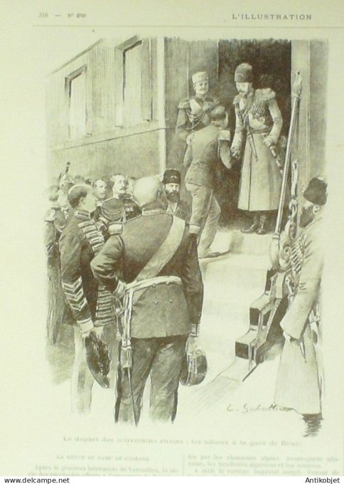 L'illustration 1896 n°2799 Sèvres (92) Chalons (51) Russie Pont Alexandre III Impératrice Alexandra 