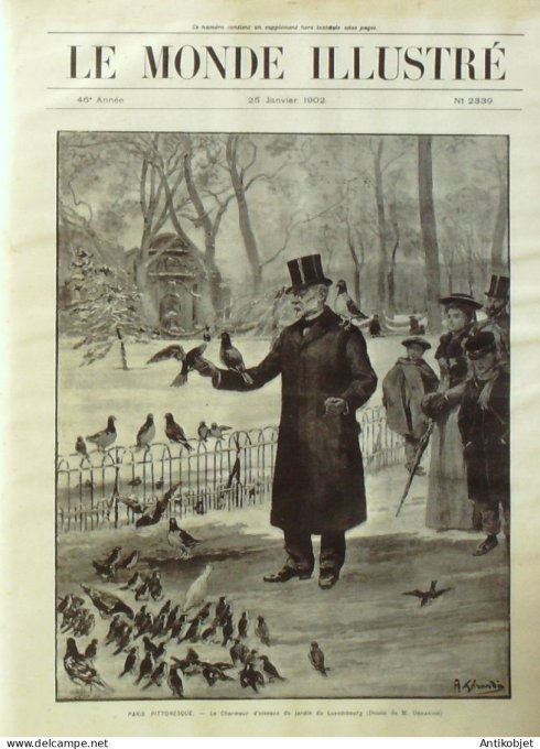 Le Monde illustré 1902 n°2339 Câteau de Marchais (02) Monaco Chéret Libye Tripoli Téléphone