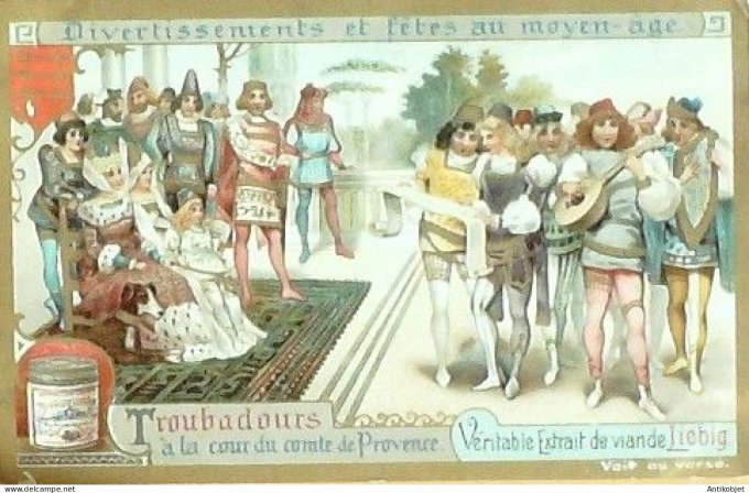 Chromo Liebig Sang  699 Fetes au Moyen ages II (1902)