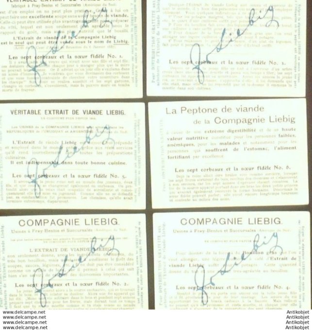 Chromo Liebig Sang  726 Sept corbeaux & la soeur fidele (1903)