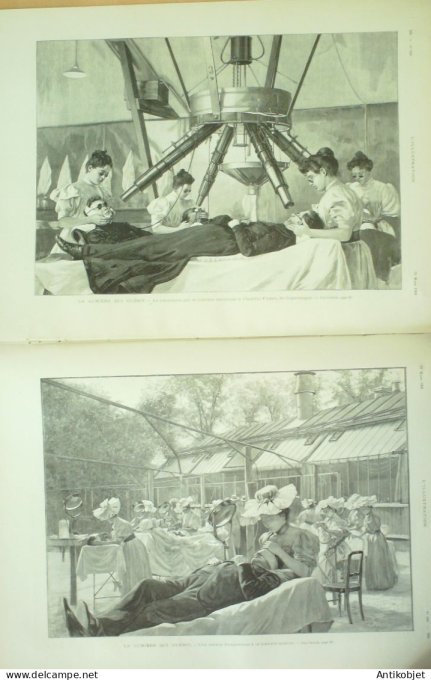 L'illustration 1901 n°3030 Chine Tien-Tsin Photothérapie Djibouti Daouenie Daouenlé