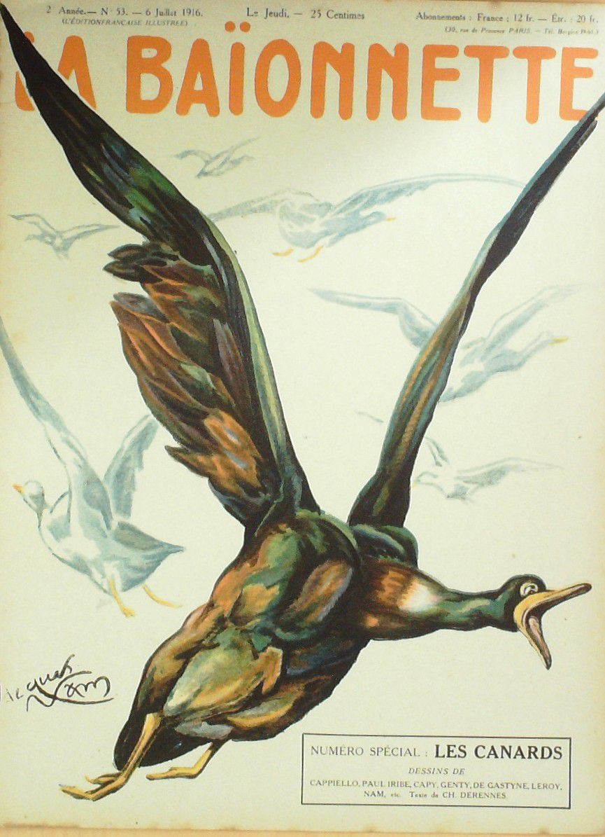 La Baionnette 1916 n°053 (Les canards) GASTYNE IRIBE CAPPIELLO CAPY