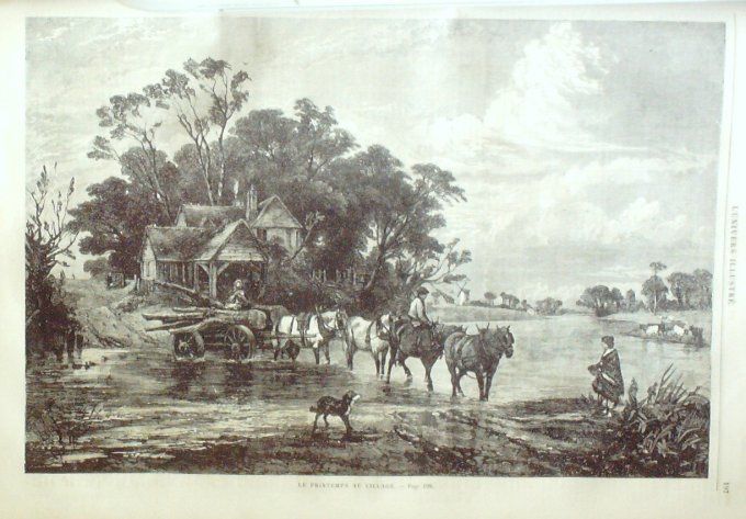L'Univers illustré 1859 #  53 Suisse Berne Presse Marinoni Baron de Humboldt