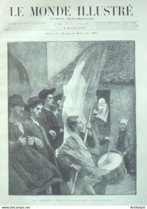 Le Monde illustré 1891 n°1781 Orléans (45) Jeanne d'Arc Ste-Croix