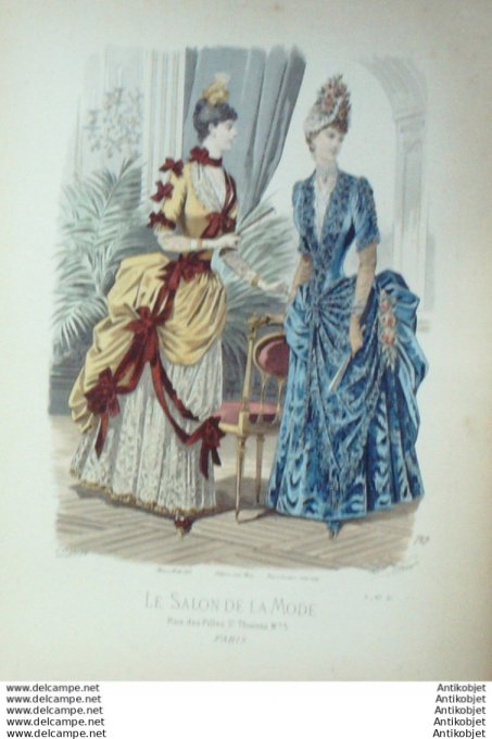 Gravure Mode Salon 1884 #  727 (Old Fashion plate)