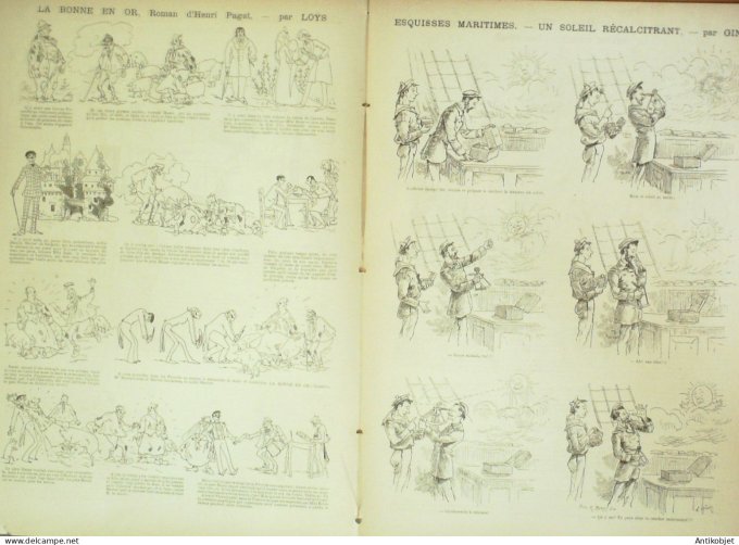 La Caricature 1885 #311 Soir de première Job Sorel Henri Pagat Loys Gino
