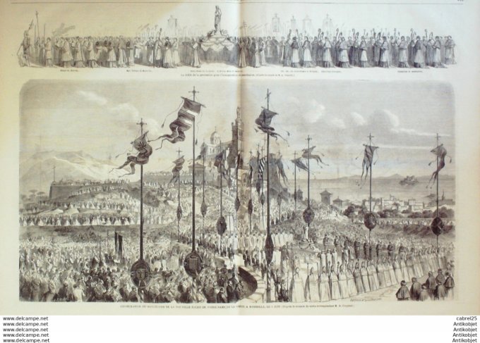 Le Monde illustré 1864 n°374 Algérie Oran Djleila Marseille (13) Japon Taicoun Angleterre Epsom