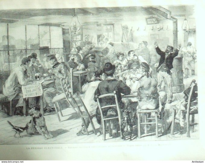 Le Monde illustré 1885 n°1488 Belgique Anvers période électorale