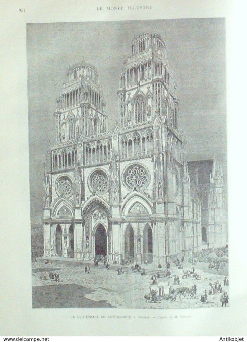 Le Monde illustré 1891 n°1781 Orléans (45) Jeanne d'Arc Ste-Croix