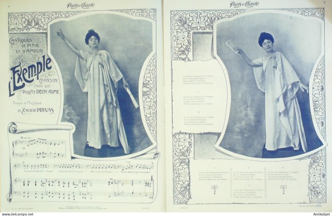 Paris qui chante 1904 #77 Darteuil Dechaume Villé Thibaud Honoré Debroussy