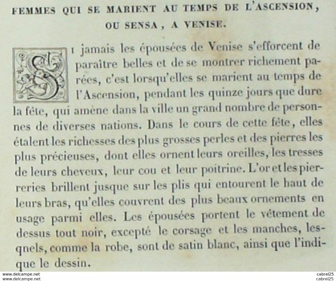 Italie VENISE Mariage à l'ascension 1859