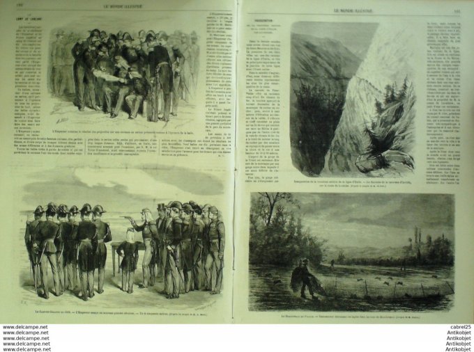 Le Monde illustré 1868 n°597 Montfermeil (93) Chalons (51) Italie Loueche Trient Simplon