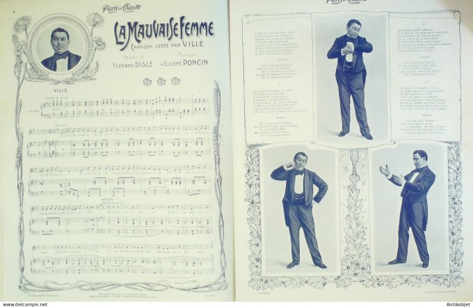 Paris qui chante 1904 #77 Darteuil Dechaume Villé Thibaud Honoré Debroussy