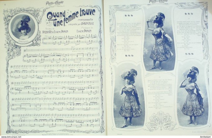 Paris qui chante 1904 #77 Darteuil Dechaume Villé Thibaud Honoré Debroussy