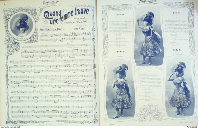 Paris qui chante 1904 n° 77 Darteuil Dechaume Villé Thibaud Honoré Debroussy